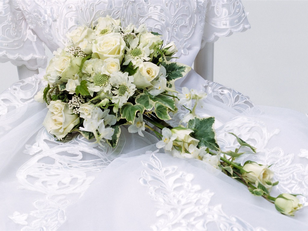 Свадебный цветок обручальное кольцо, обои (1) #3 - 1024x768