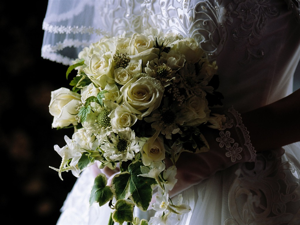 結婚式の花の結婚指輪の壁紙(2) #15 - 1024x768