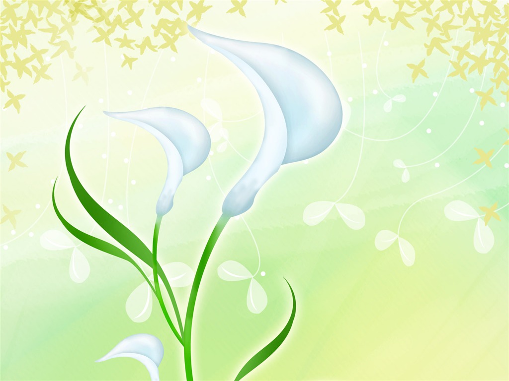 papel tapiz floral diseño ilustración #12 - 1024x768