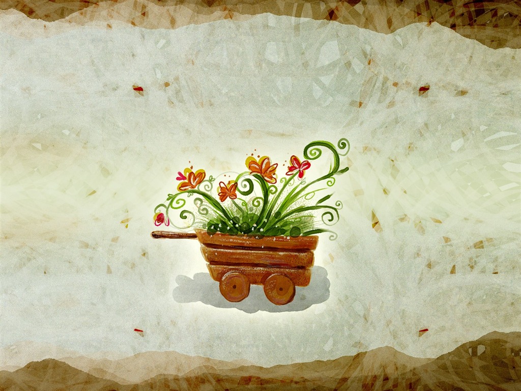 papel tapiz floral diseño ilustración #18 - 1024x768