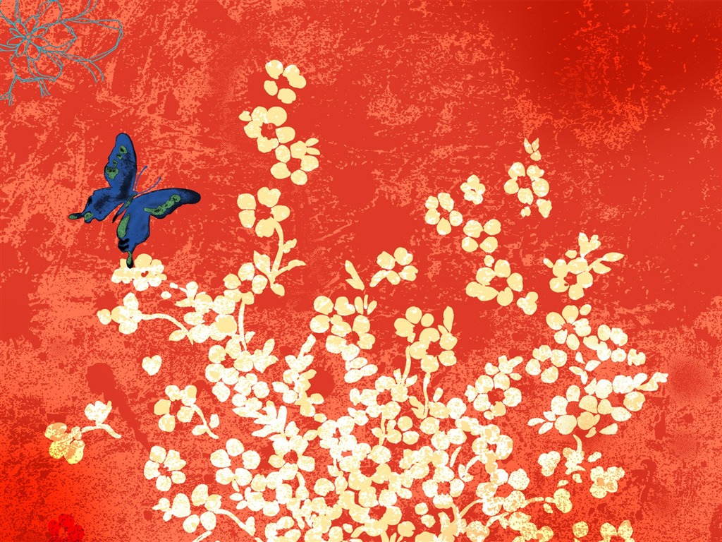 papel tapiz floral diseño ilustración #23 - 1024x768