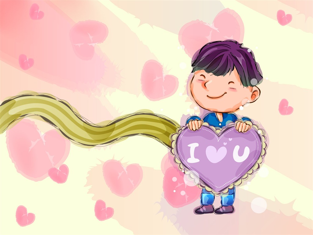 Vector children's Happy Wallpaper (2) #9 - 1024x768