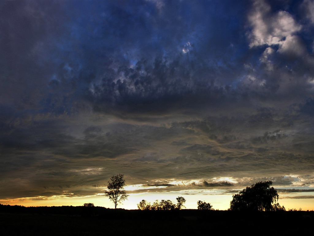 Glow du coucher du soleil HD Wallpaper exquise (2) #6 - 1024x768