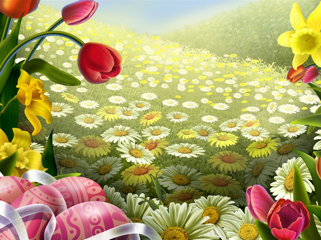 Easter wallpaper album (4) #5 - 1024x768