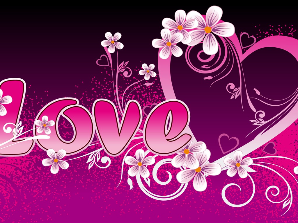 Saint Valentin d'écran Love Theme #1 - 1024x768