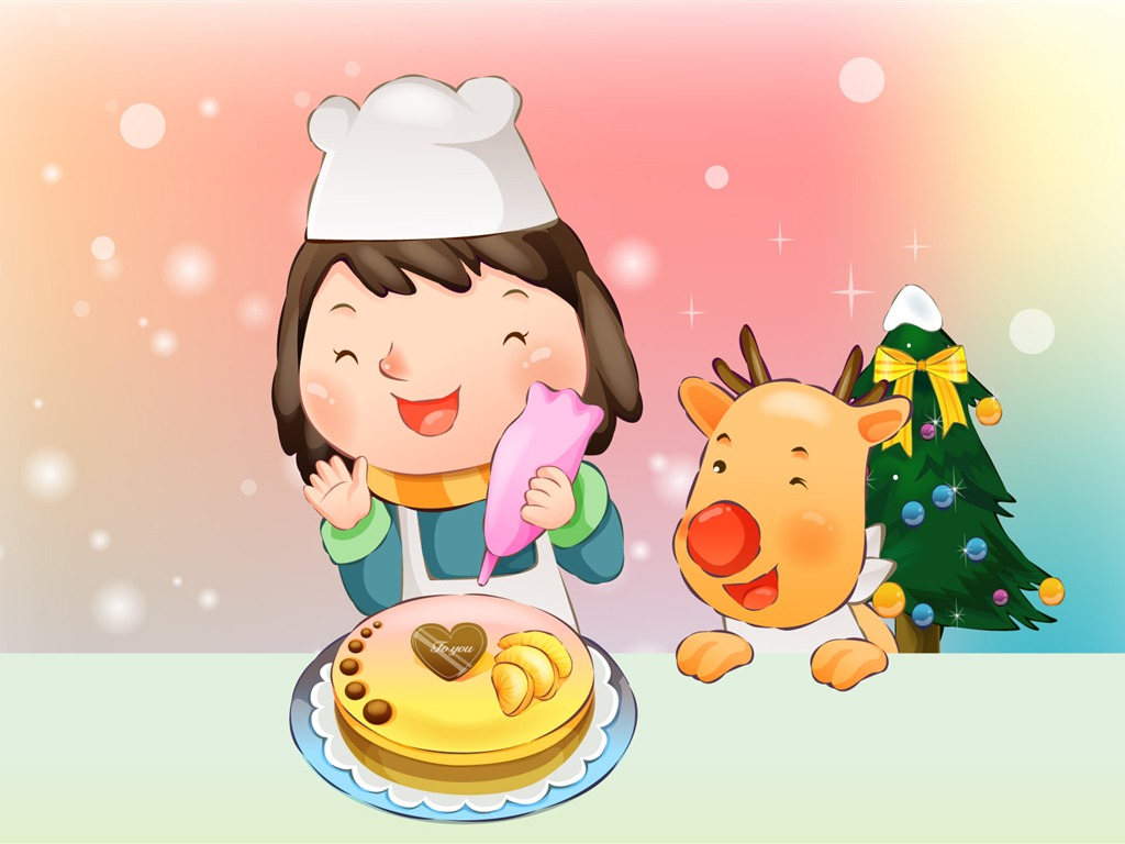 Vector children's Happy Wallpaper (3) #17 - 1024x768