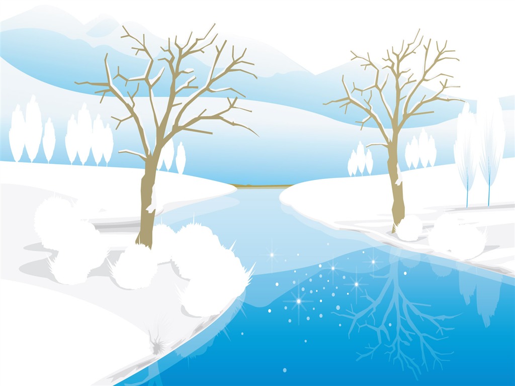 Vector Winter Wallpaper #13 - 1024x768