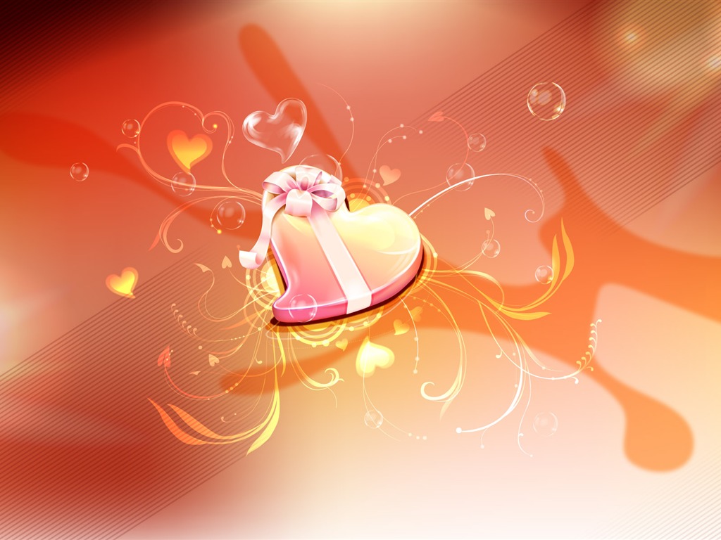 발렌타인데이 사랑의 테마 배경 화면 (2) #11 - 1024x768