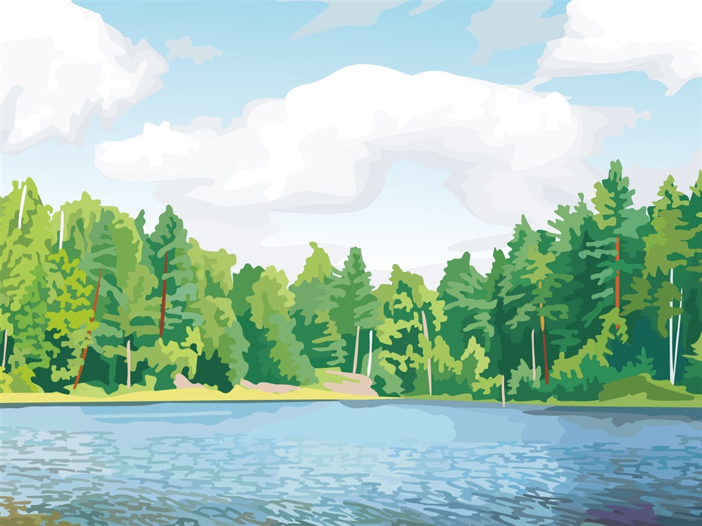 Fonds d'écran paysages Vector (1) #17 - 1024x768