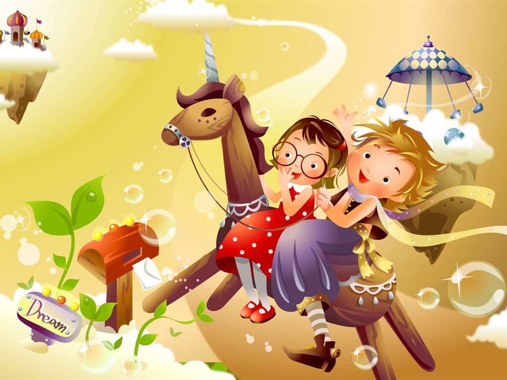 Fairy Tales Vector Wallpaper (2) #2 - 1024x768