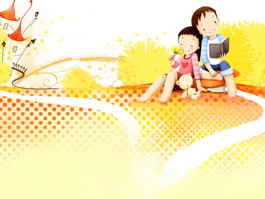 Webjong warm and sweet little couples illustrator #12 - 1024x768