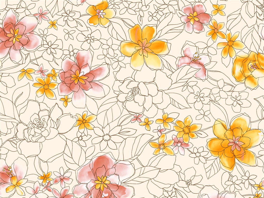 合成花卉 壁紙(一) #12 - 1024x768