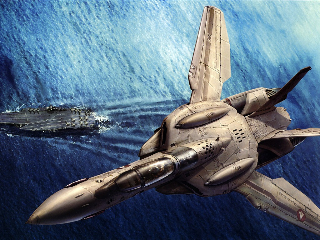 Macross fighter wallpaper (2) #19 - 1024x768