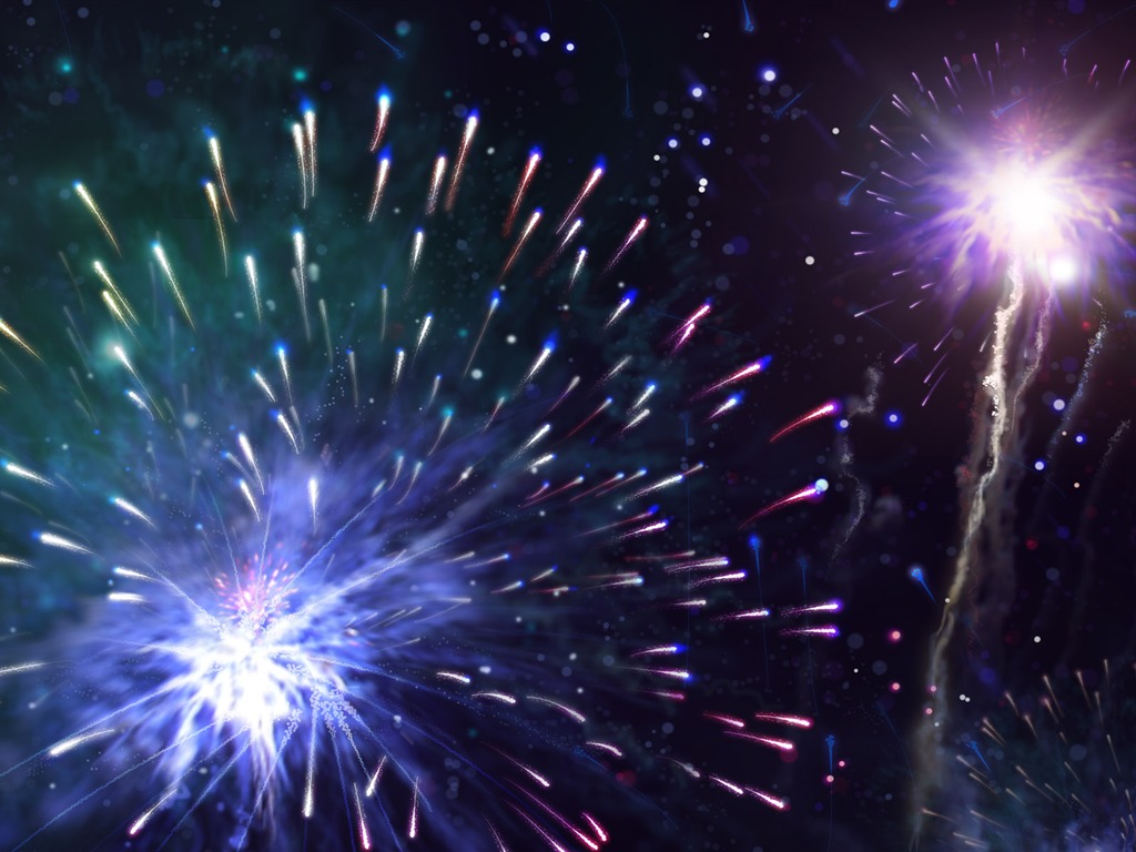 Colorful fireworks HD wallpaper #8 - 1024x768