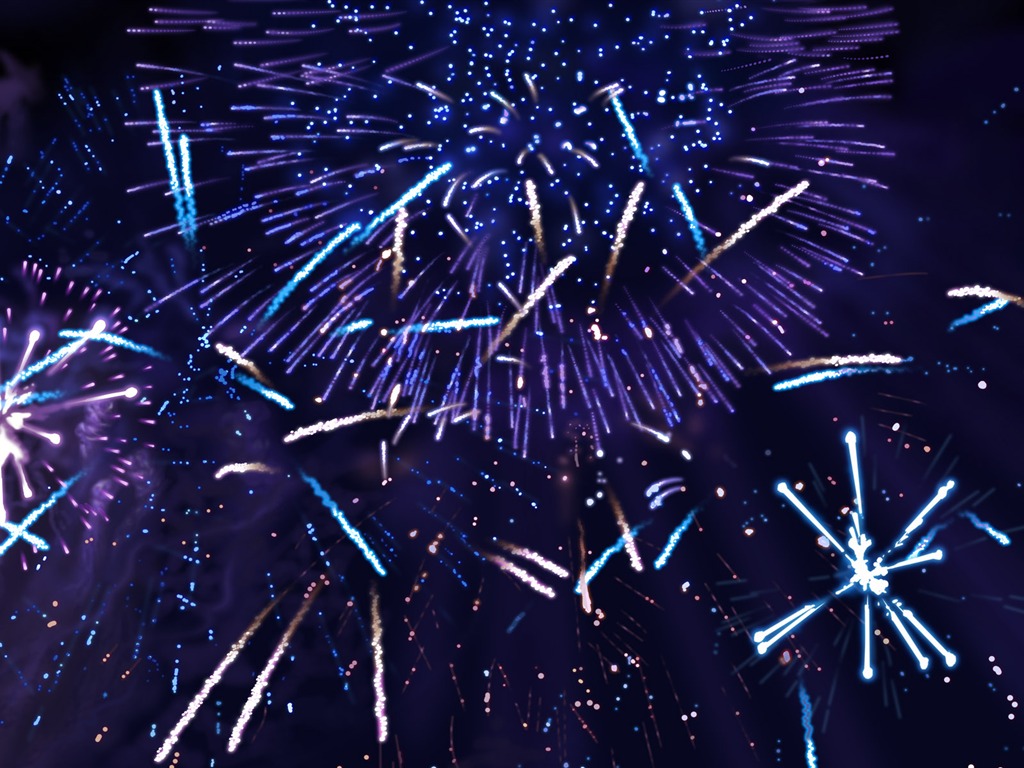 Colorful fireworks HD wallpaper #9 - 1024x768