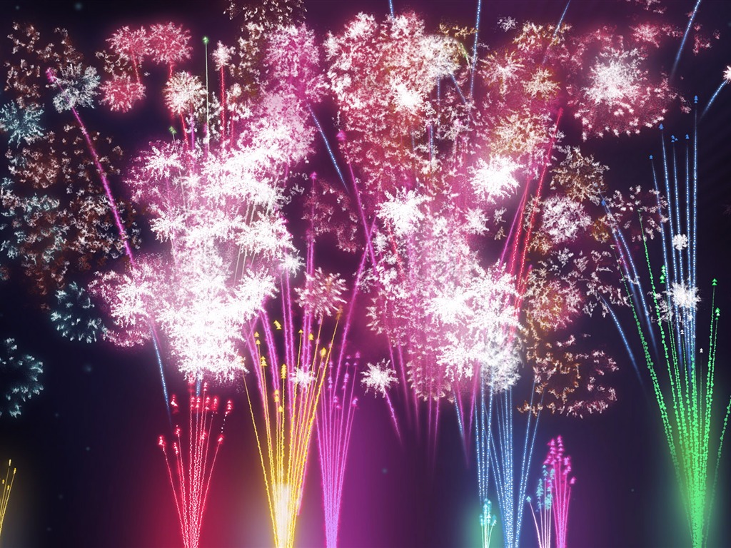 Colorful fireworks HD wallpaper #11 - 1024x768