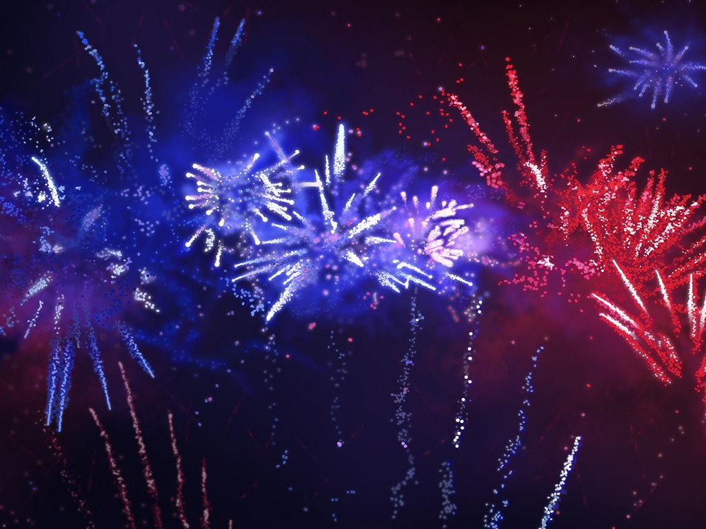 Colorful fireworks HD wallpaper #12 - 1024x768