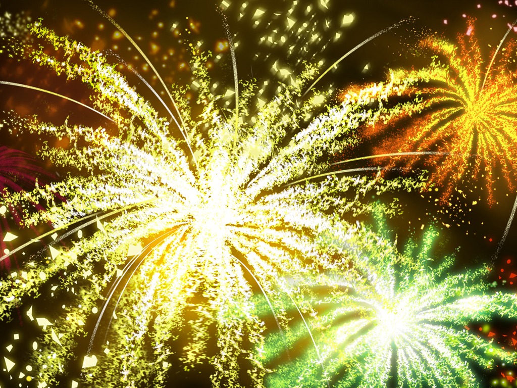 Colorful fireworks HD wallpaper #17 - 1024x768