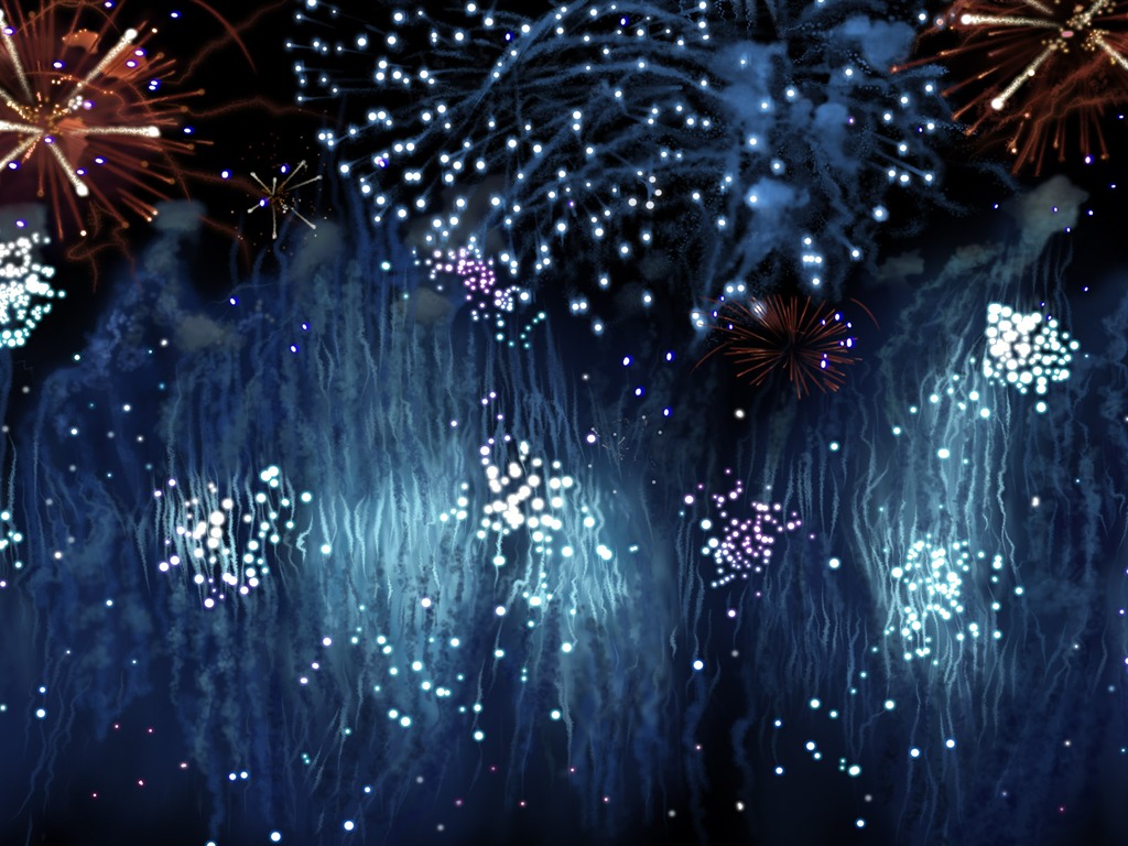 Farbenprächtiges Feuerwerk HD Wallpaper #19 - 1024x768