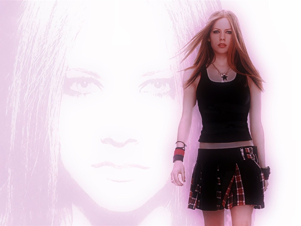 Avril Lavigne krásnou tapetu (2) #5 - 1024x768