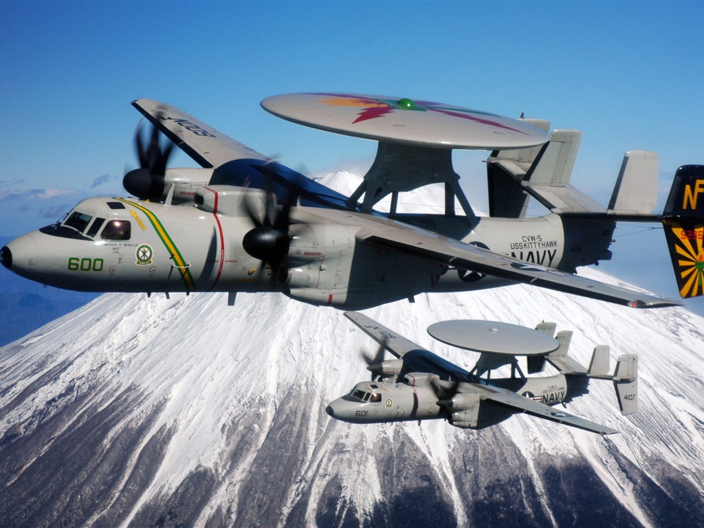 HD обои военных самолетов (6) #5 - 1024x768