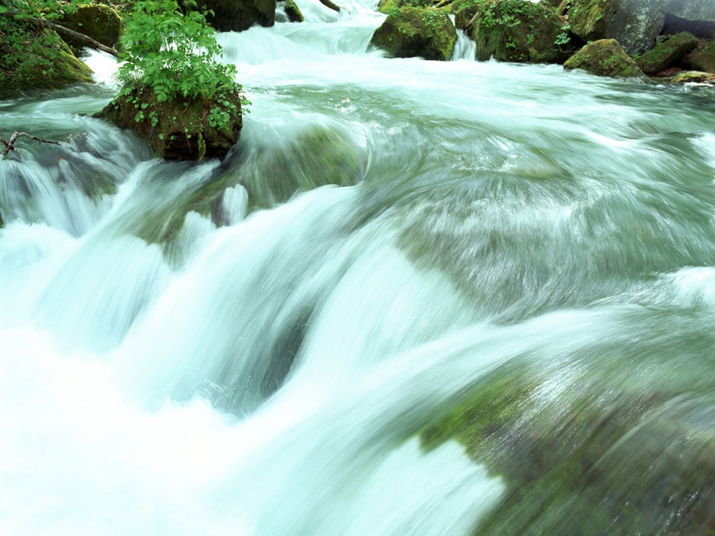 Waterfall streams wallpaper (1) #18 - 1024x768