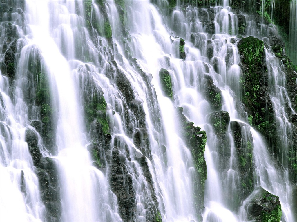 Cascada arroyos fondo de pantalla (3) #2 - 1024x768