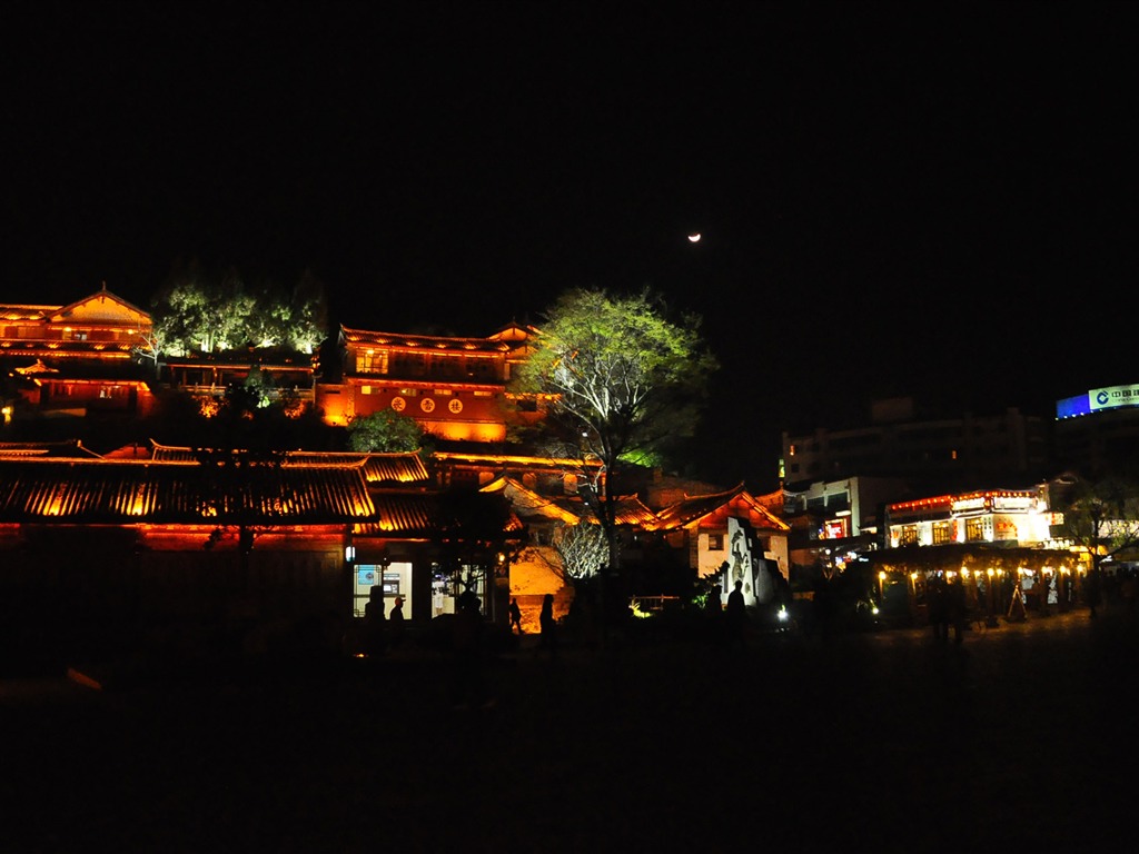 Starobylé město Lijiang Night (Staré Hong OK práce) #5 - 1024x768