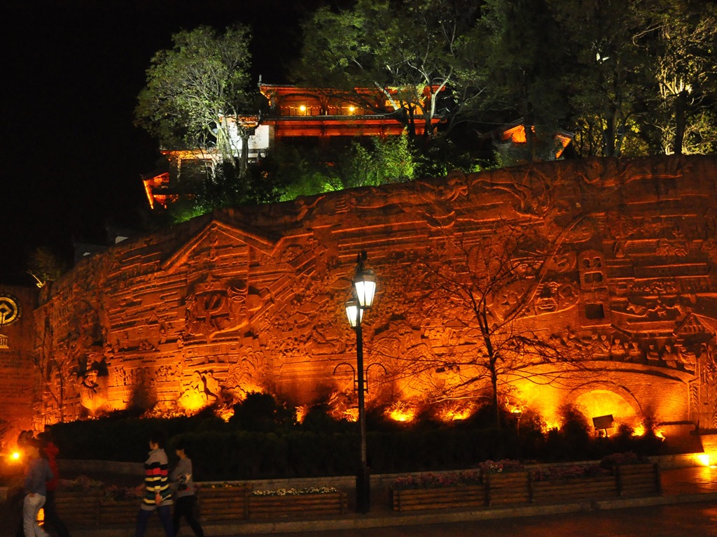 Lijiang Ancient Town Night (Old Hong OK works) #9 - 1024x768