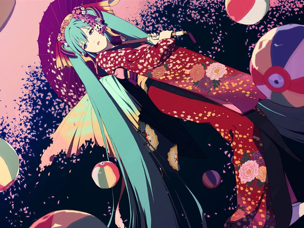 Hatsune next series wallpaper (2) #8 - 1024x768