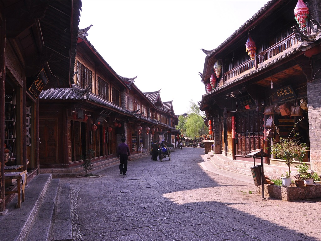 Starobylé město Lijiang atmosféra (2) (starý Hong OK práce) #16 - 1024x768