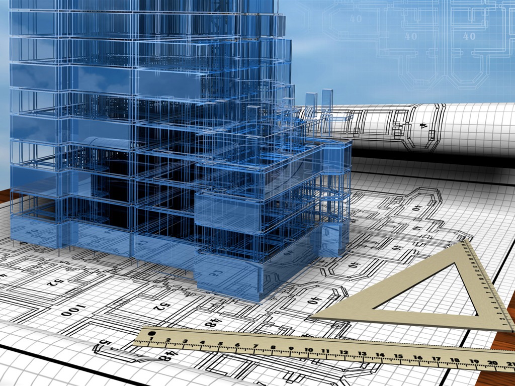 Fond d'écran 3D de conception architecturale (1) #7 - 1024x768
