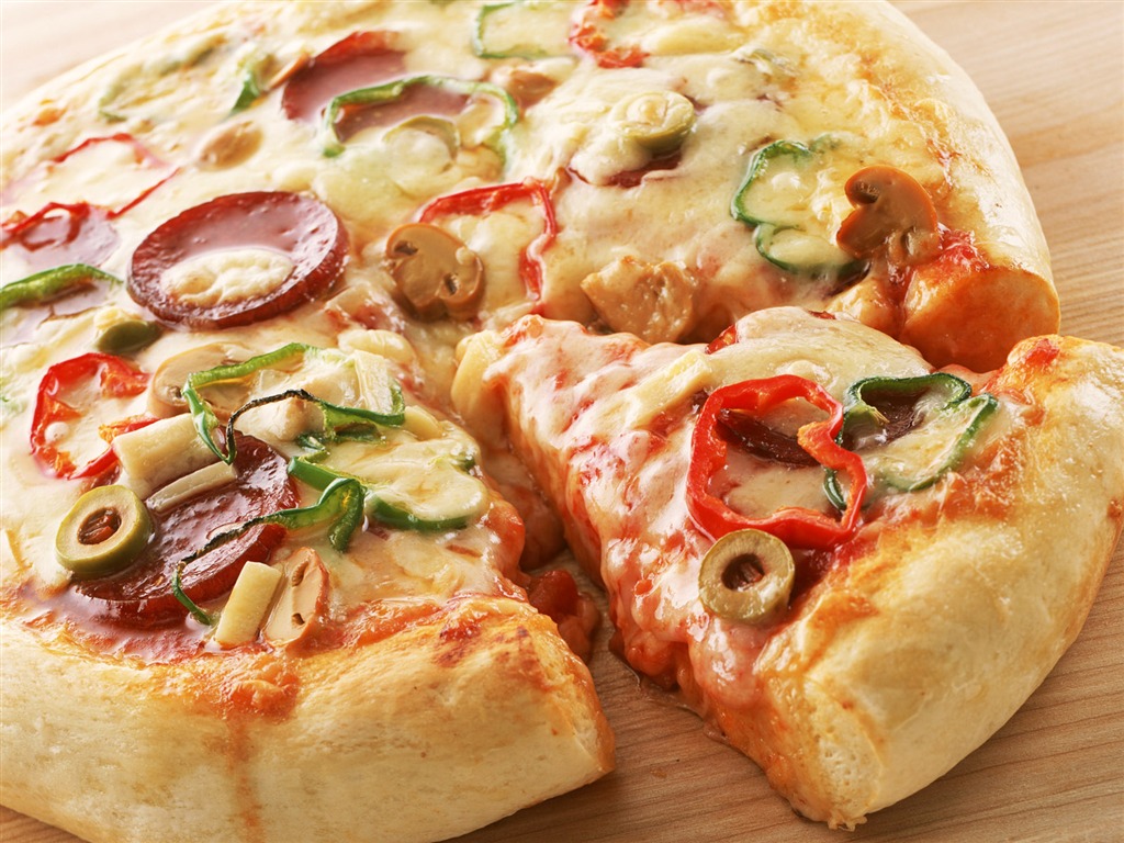 Pizza Jídlo tapety (1) #6 - 1024x768