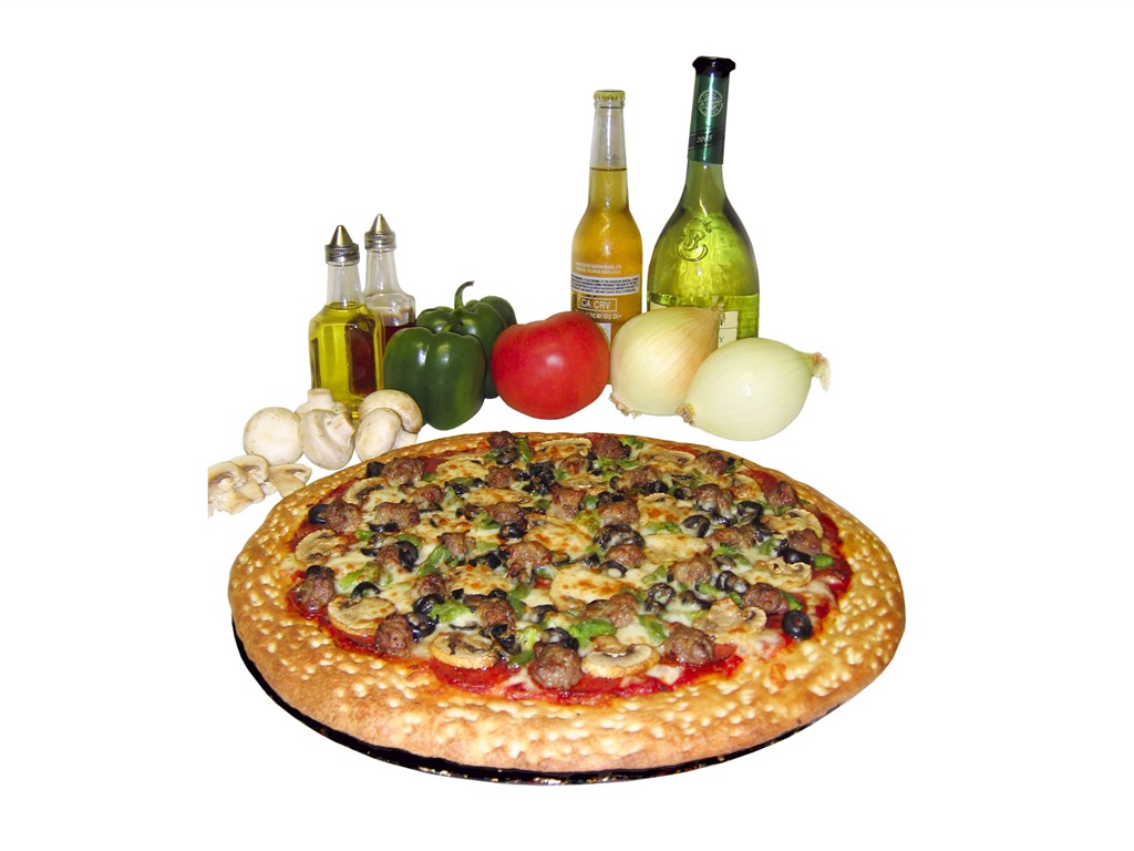 Pizza Jídlo tapety (3) #11 - 1024x768