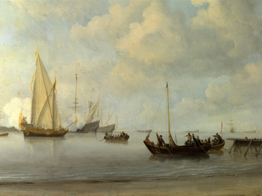 伦敦画廊帆船 壁纸(二)6 - 1024x768
