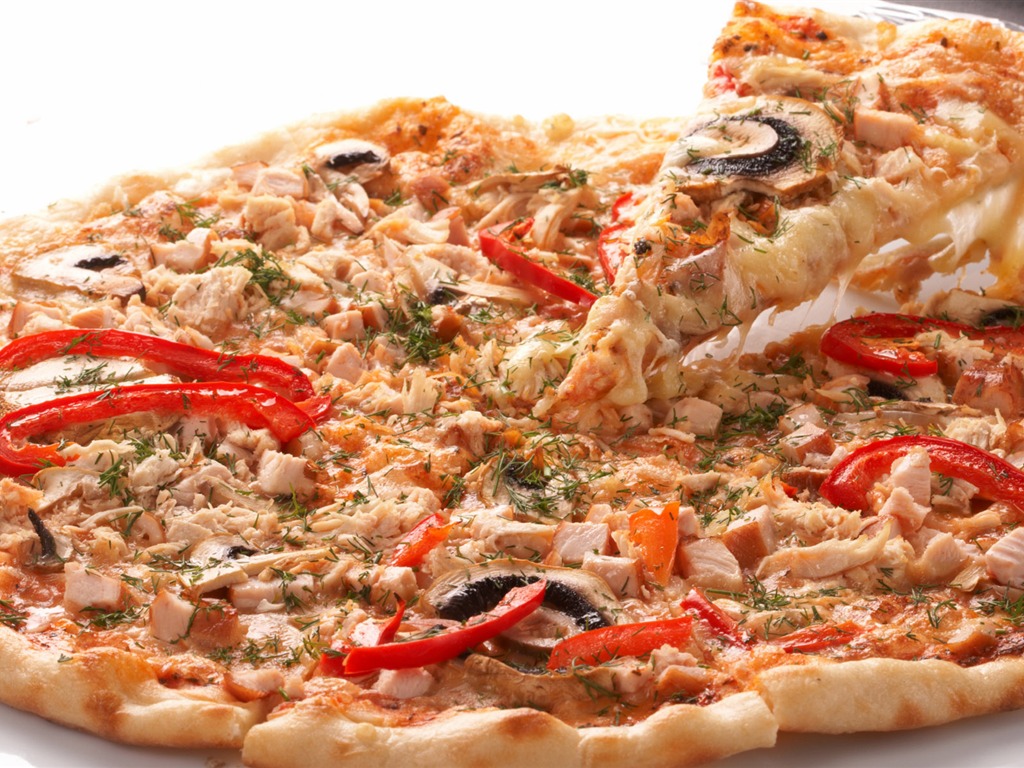 Pizza Jídlo tapety (4) #6 - 1024x768