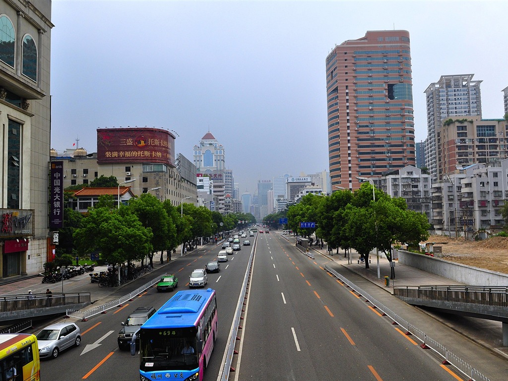 Fuzhou ulice s shot (foto Díla změnit) #2 - 1024x768