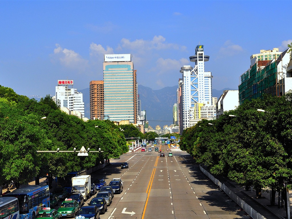 Fuzhou ulice s shot (foto Díla změnit) #5 - 1024x768