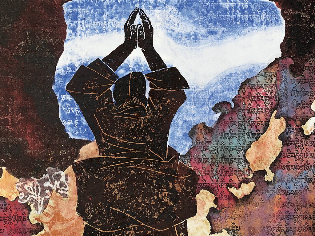 藏族祥巴版畫 壁紙(一) #13 - 1024x768