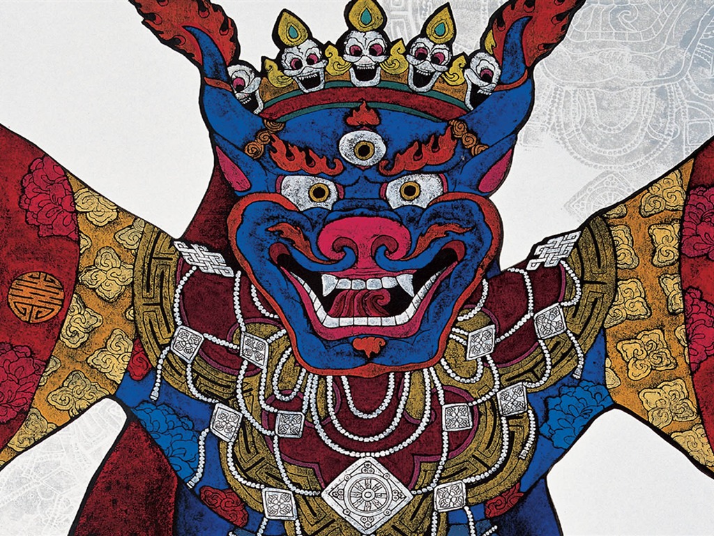 藏族祥巴版画 壁纸(一)14 - 1024x768