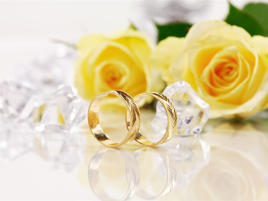 Свадьбы и свадебные кольца обои (2) #2 - 1024x768