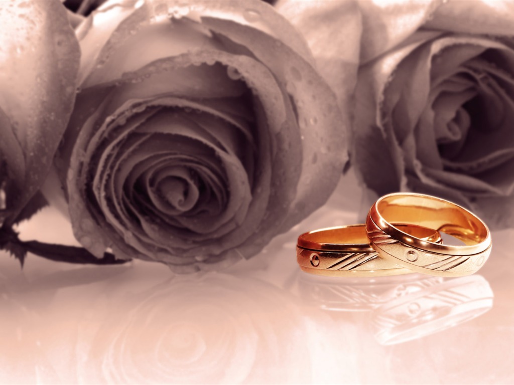 Mariage et papier peint anneau de mariage (2) #10 - 1024x768