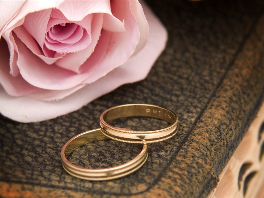 Свадьбы и свадебные кольца обои (2) #15 - 1024x768