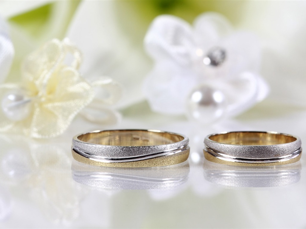 Свадьбы и свадебные кольца обои (2) #20 - 1024x768