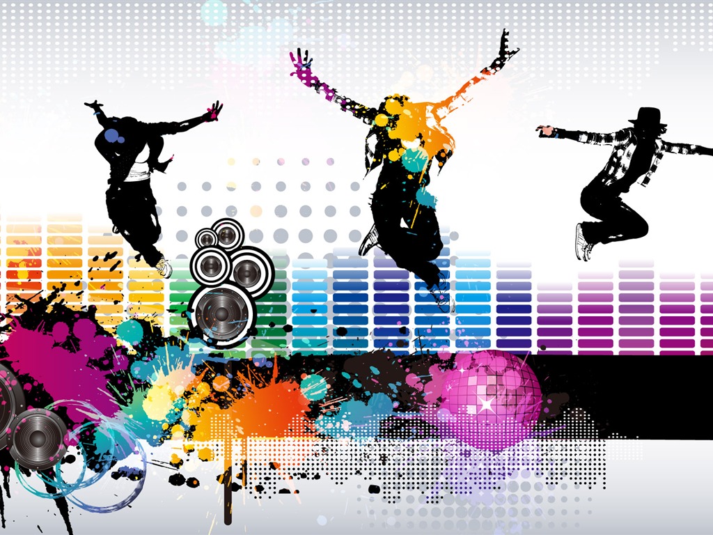 Vector musical theme wallpapers (2) #4 - 1024x768