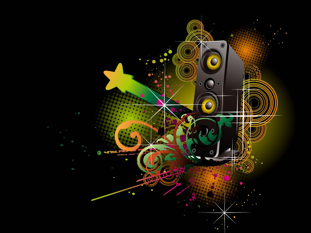 Vector musical theme wallpapers (3) #5 - 1024x768