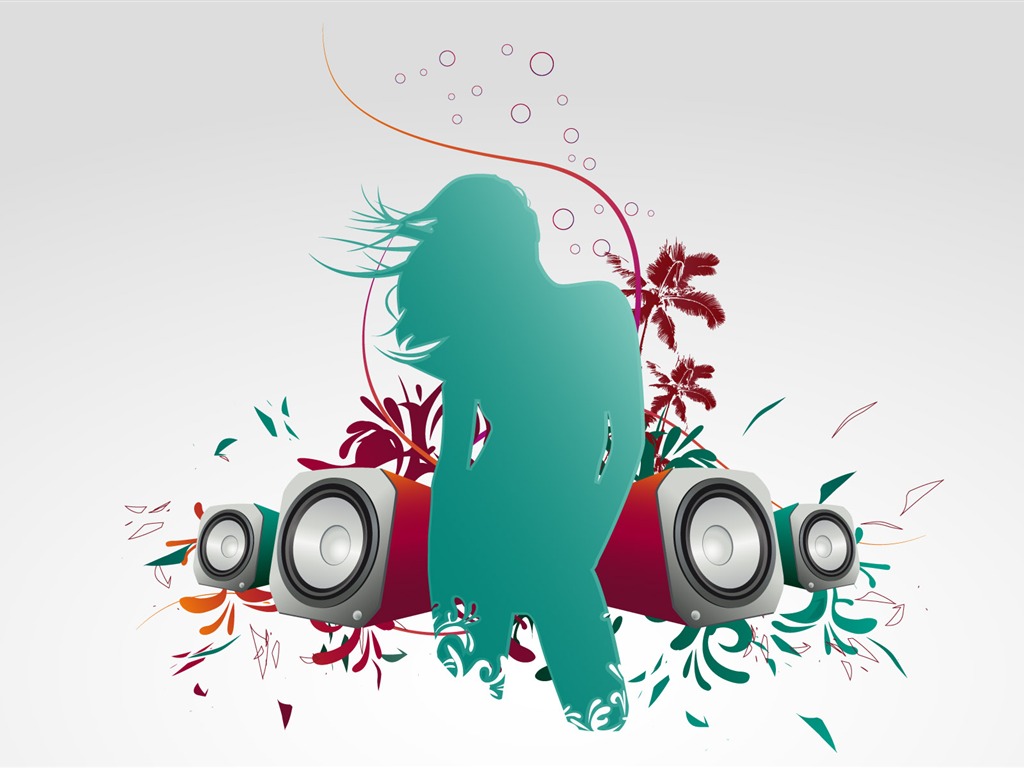 Vectorial de tema musical fondos de pantalla (3) #11 - 1024x768