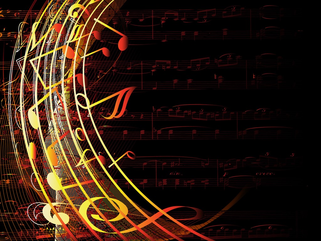 Vector musical theme wallpapers (3) #12 - 1024x768