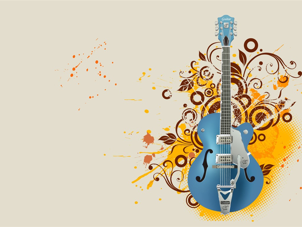 Vector musical theme wallpapers (3) #13 - 1024x768
