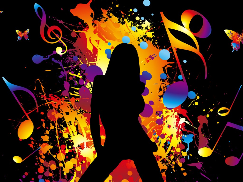 Vector musical theme wallpapers (4) #1 - 1024x768